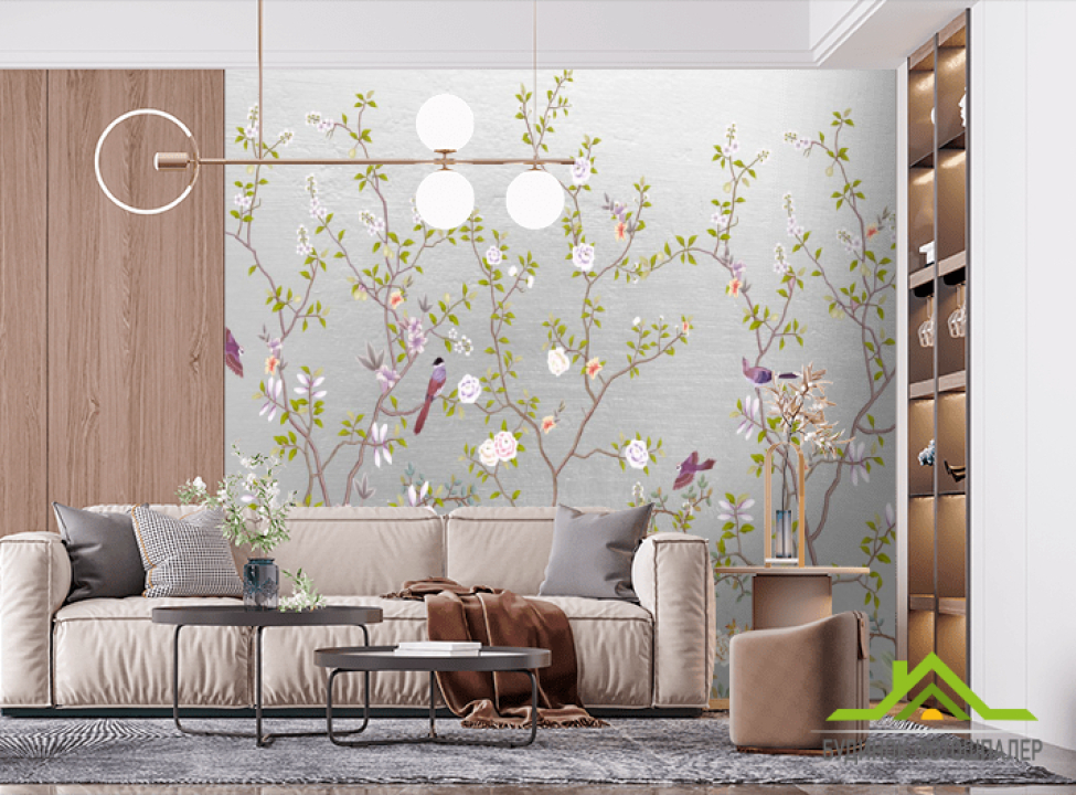 выбрать Фотообои Шанаруази на серебрянном фоне Фотообои Восточный стиль на стену