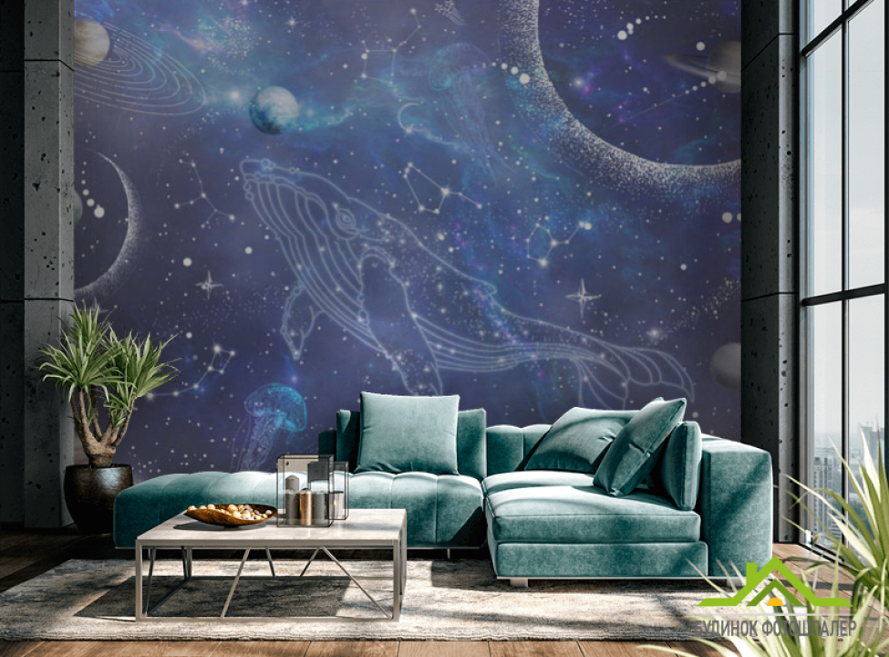 выбрать Фотошпалери Кіт і зведное небо Фотошпалери Космос на стіну