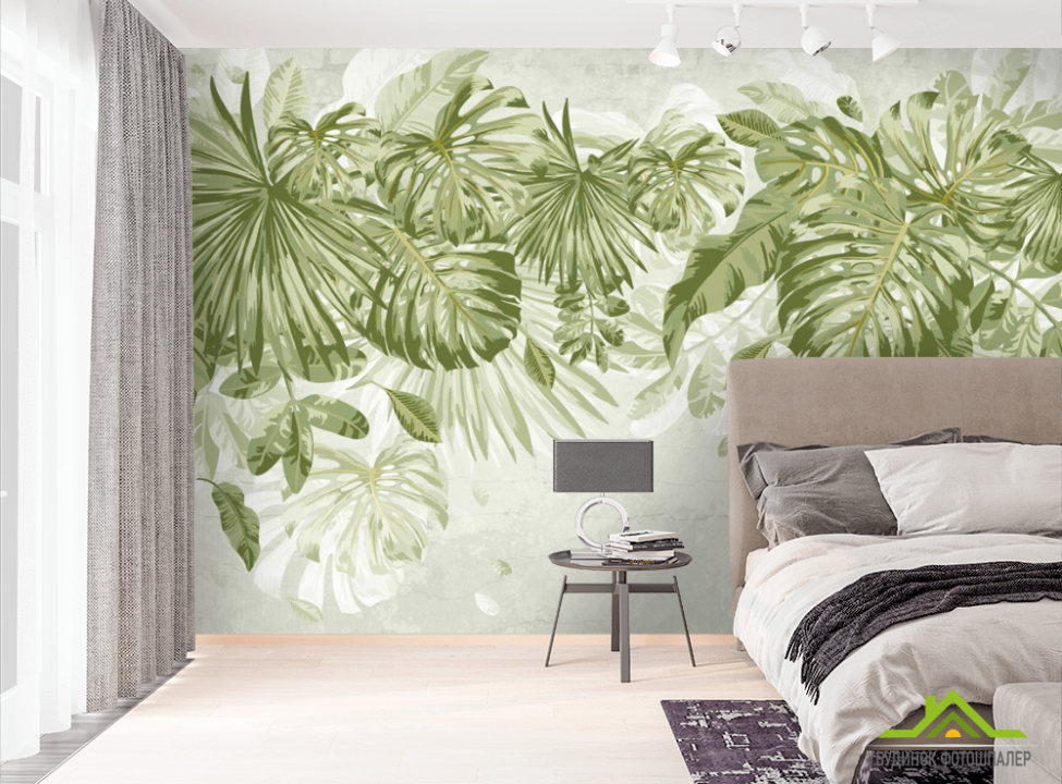 выбрать Фотошпалери Листя монстери Фотошпалери тропічні листя на стіну