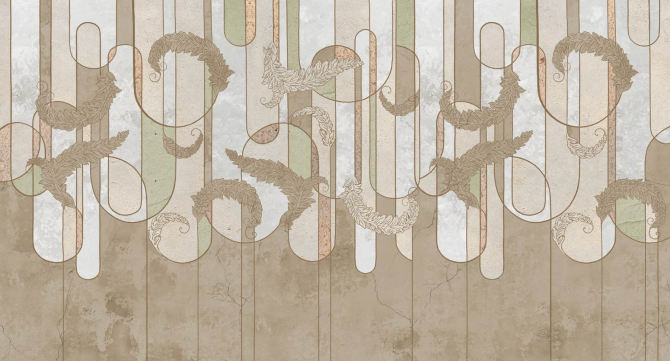 Фотошпалери візерунок на коричневому тлі