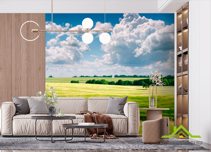 Фотообои Небо, тучи, поле