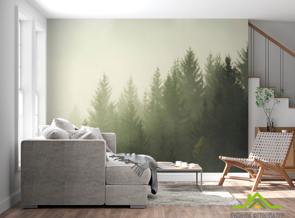 выбрать Фотошпалери туманні ялини Фотошпалери Природа на стіну