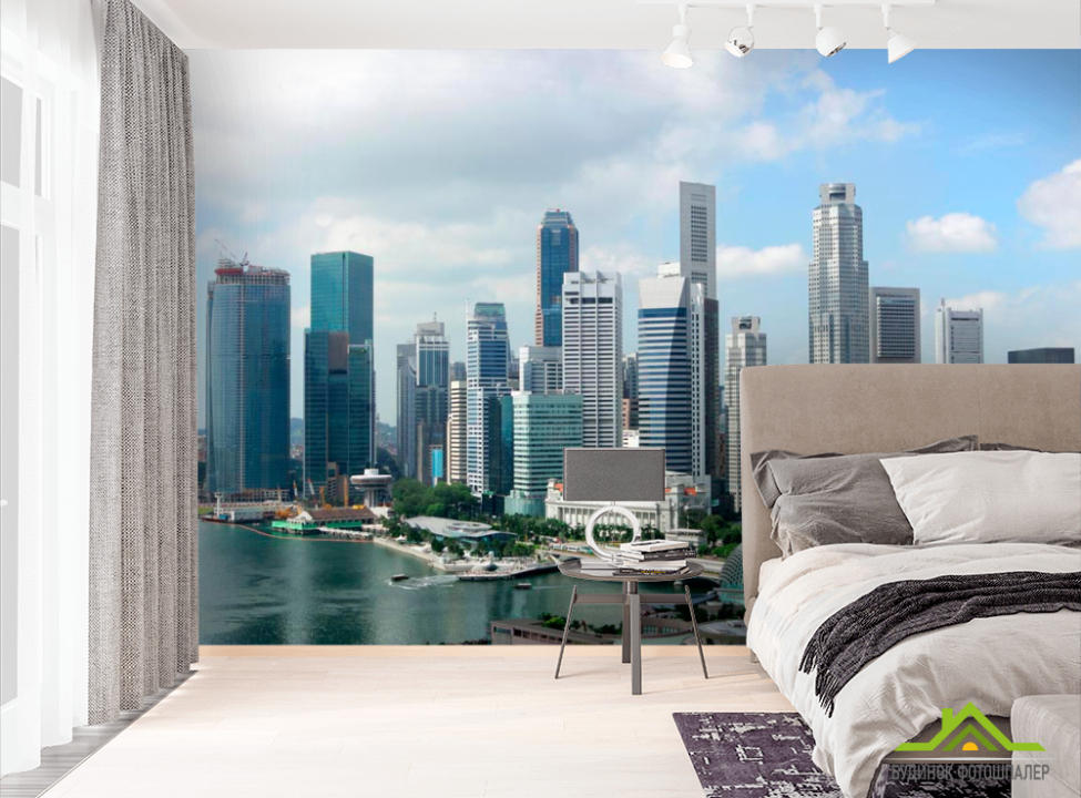 выбрать Фотошпалери Будинку, вода Фотошпалери Сучасний місто на стіну