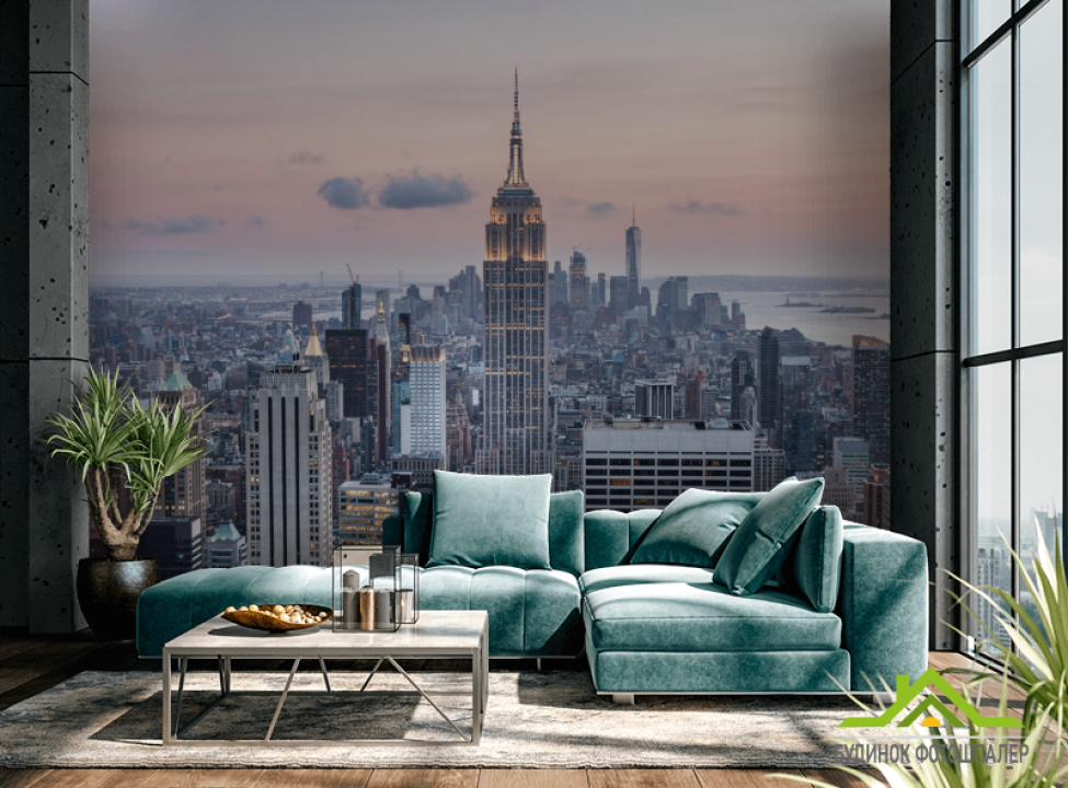выбрать Фотообои Манхеттен на закате Фотообои Город на стену