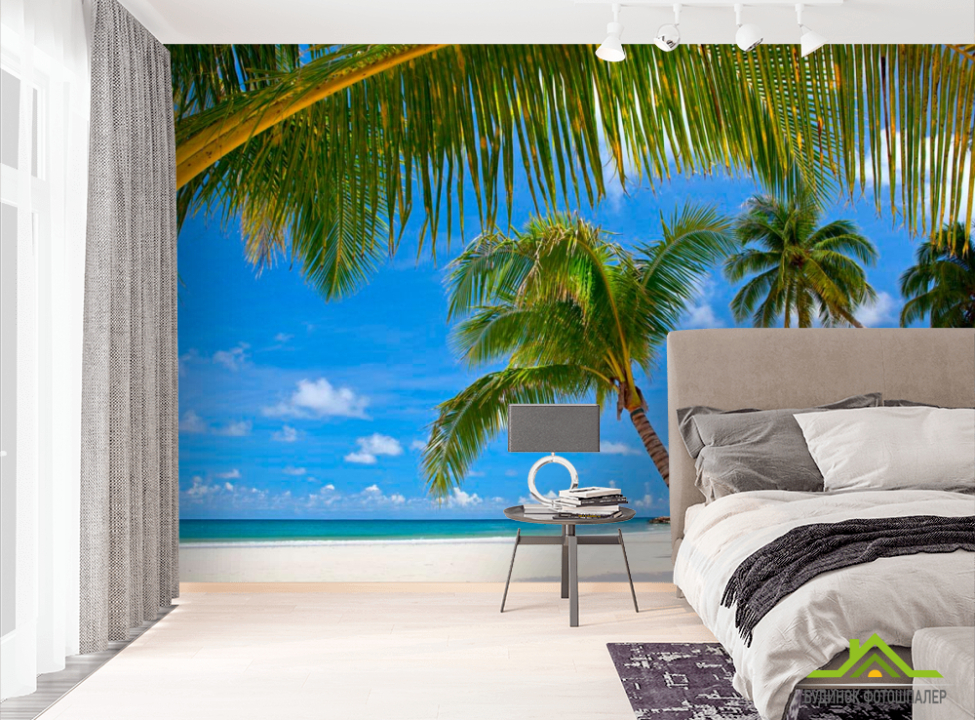выбрать Фотообои Пляж в пальмах Фотообои Пляж на стену