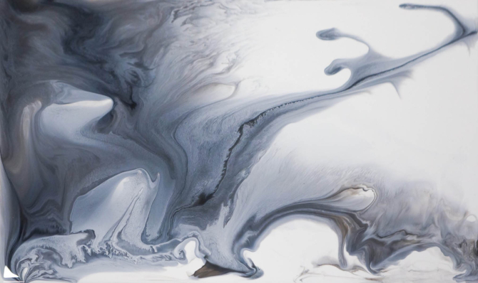 Фотошпалери Синій флюїд алкоинк