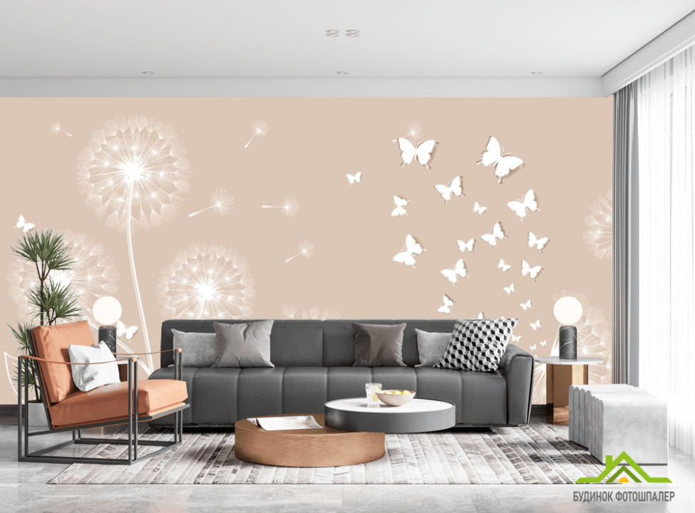 выбрать Фотообои Векторные одуванчики Фотообои Цветы на стену