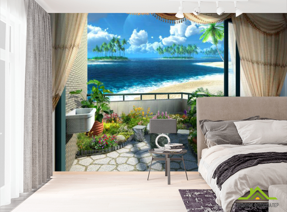 выбрать Фотошпалери Вид на море Фотошпалери Вид з вікна на стіну