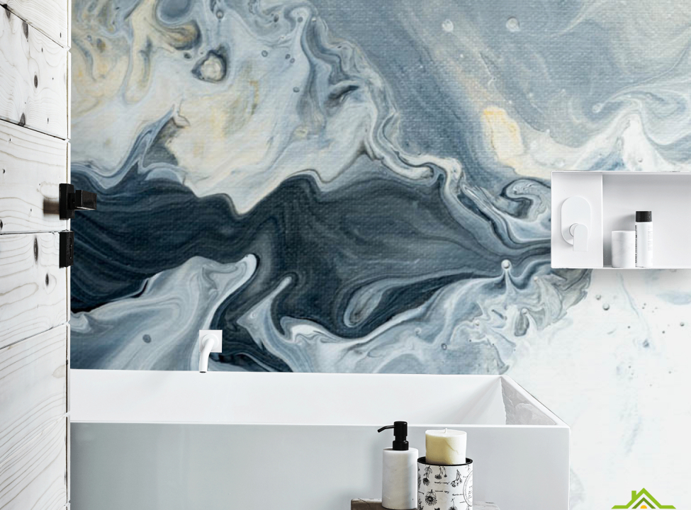 выбрать Фотообои Абстракция голубая Фотообои в ванную на стену