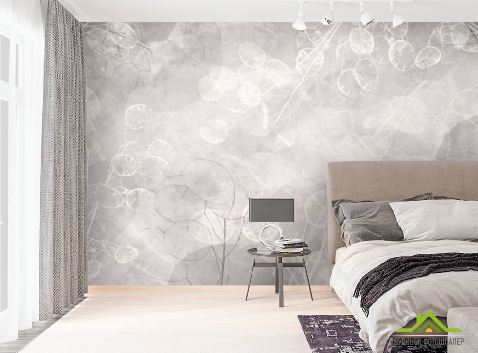 выбрать Фотообои Сухоцветы дизайнерские бежевые Эксклюзивные фотообои на стену