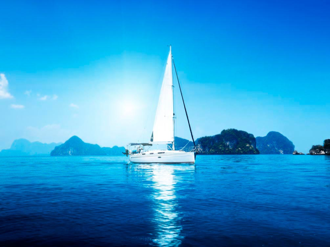 Фотообои Белая яхта