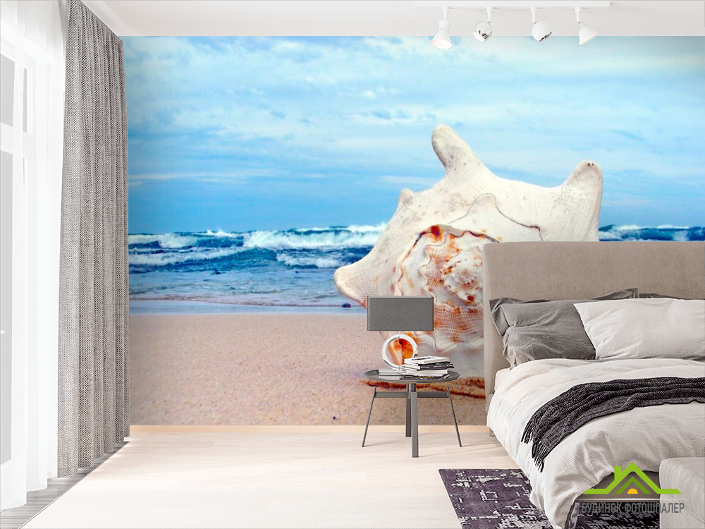 Фотообои Ракушки на фоне моря