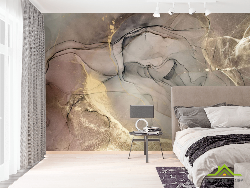 Фотошпалери мармур в коричневих відтінках