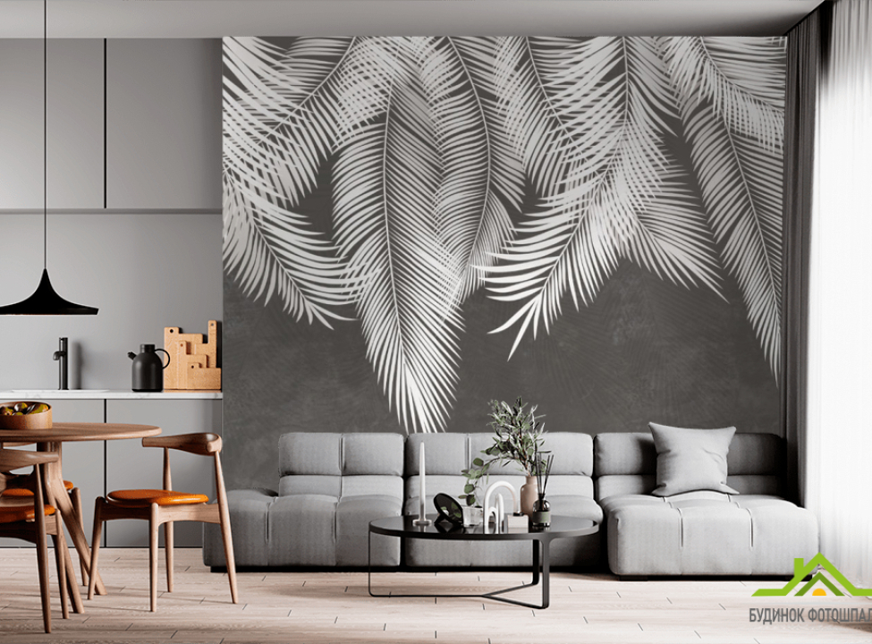 выбрать Фотообои светлые листья на стену Фотообои Дизайнерские листья на стену