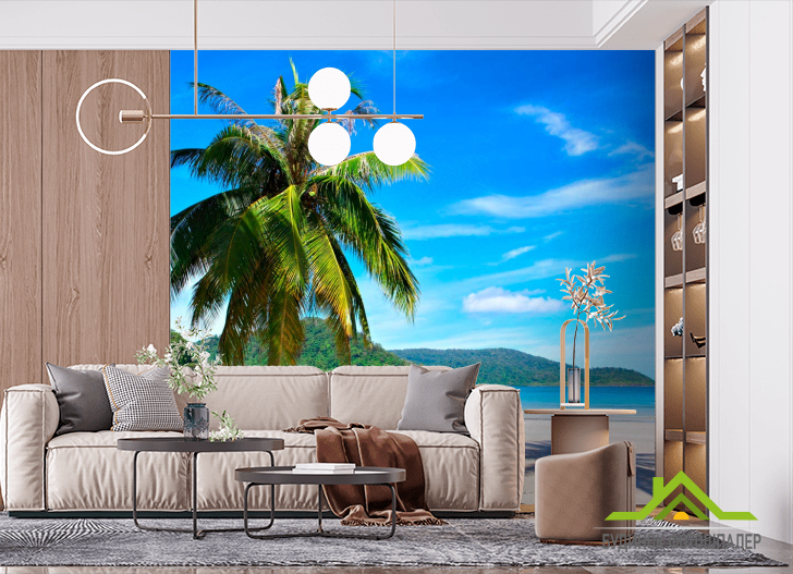 Фотошпалери Пальма на пляжі