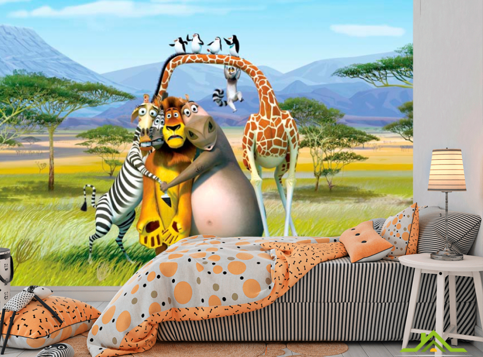 выбрать Фотошпалери Фото з пінгвінами Фотошпалери Мадагаскар на стіну