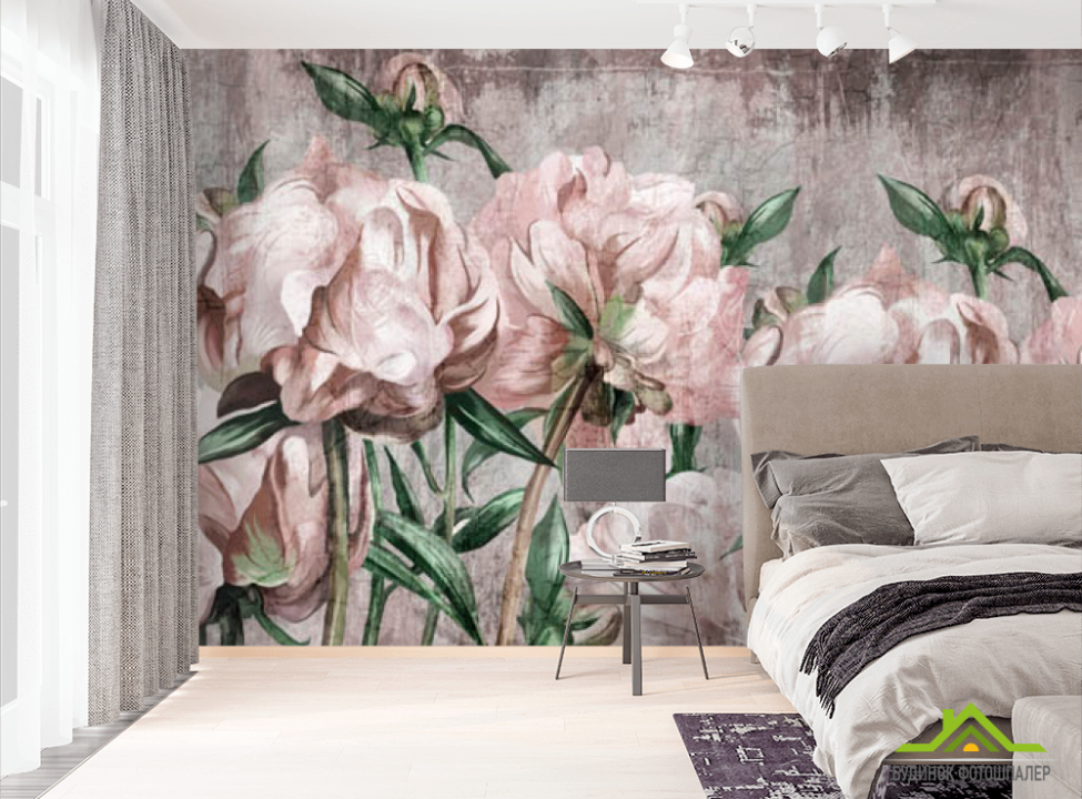 выбрать Фотошпалери Вінтажні півонії Фотошпалери Квіти на стіну