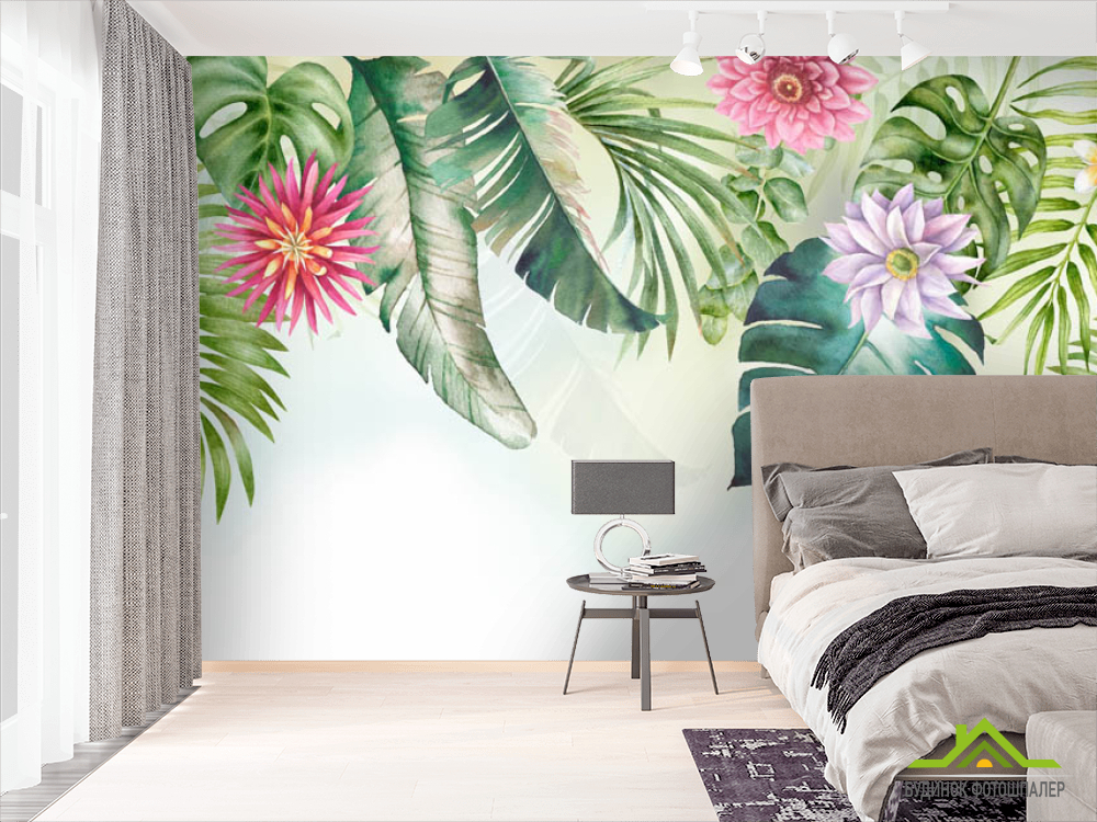 Фотообои тропические листья