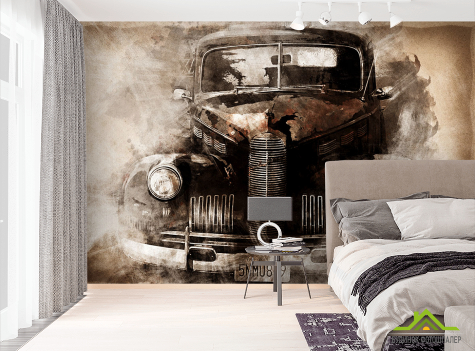 выбрать Фотошпалери Фреска сакури в саду  на стіну