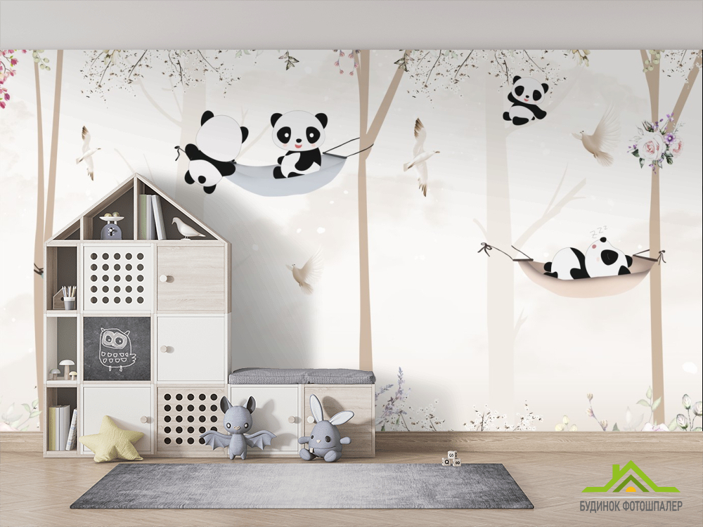 Фотошпалери панди