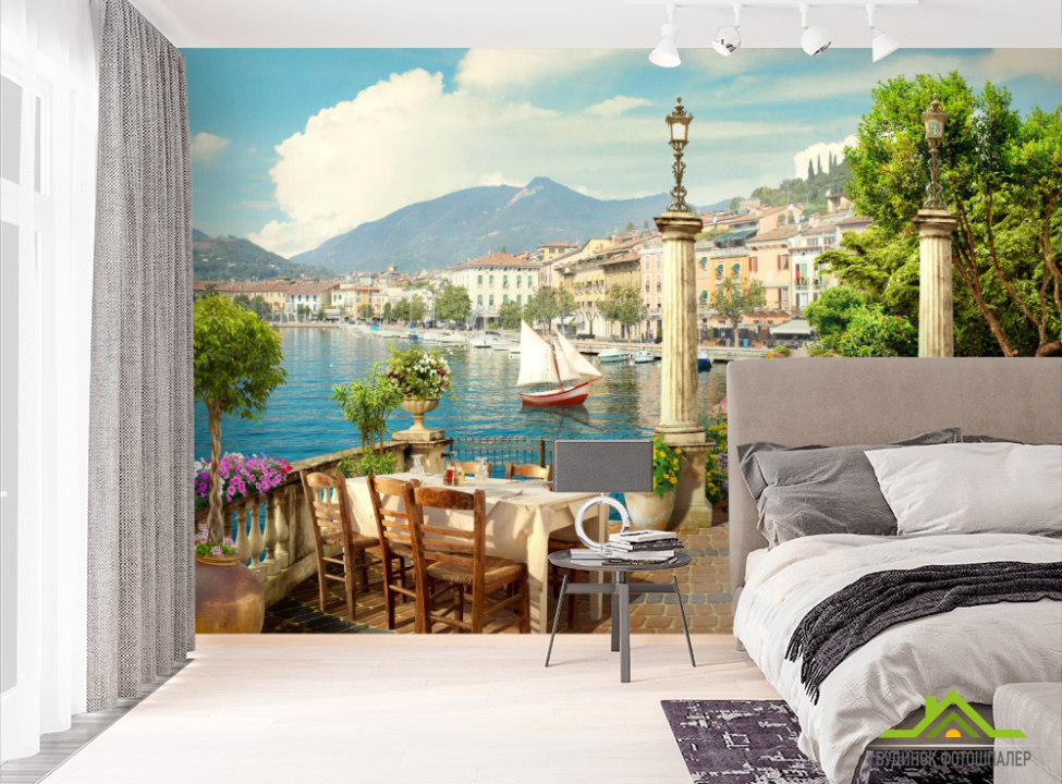 выбрать Фотообои Фреска с видом набережной Фотообои Фрески на стену