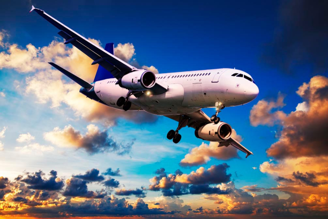 Фотошпалери Літак в хмарах