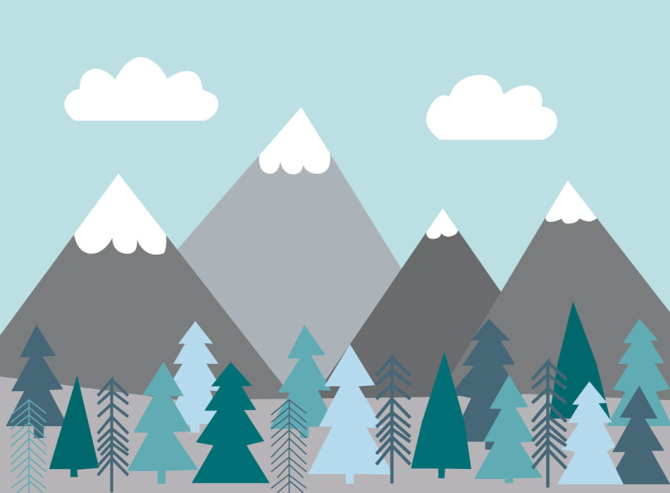 Фотошпалери Блакитні гори дитячі