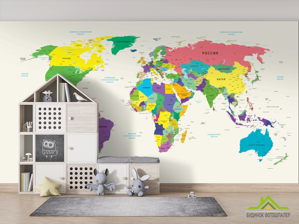 Шпалери в дитячу Карта