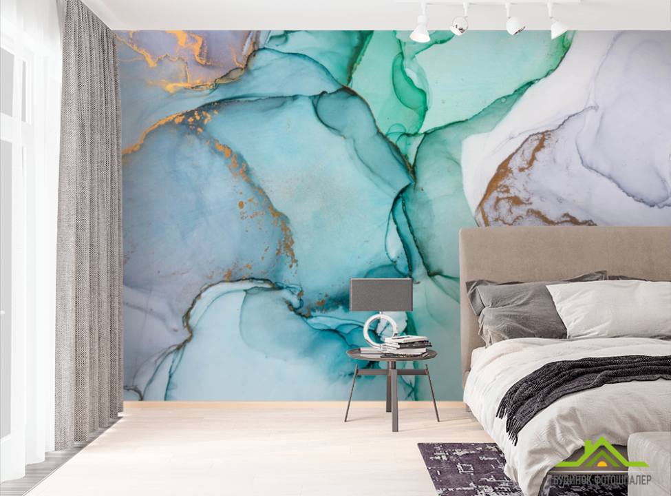 выбрать Фотошпалери Fluid art Бірюзовий Фотошпалери Fluid art на стіну