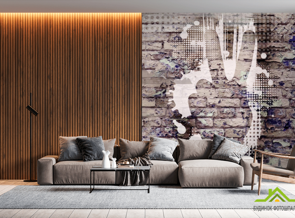 выбрать Фотообои Графити на кирпичной стене Обои под кирпич на стену