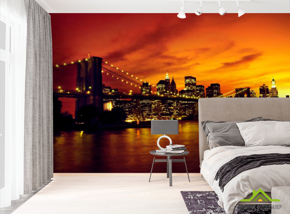 выбрать Фотошпалери Зачарований нічний міст Фотошпалери Мости на стіну