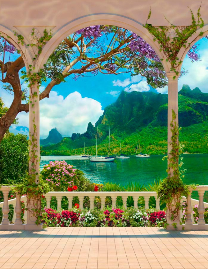 Фотошпалери Арка, вид на гори