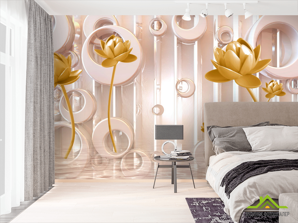 Фотошпалери Стереоскопічні квіти