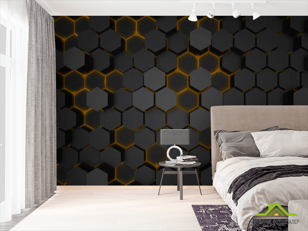 Фотошпалери шестикутники 3д