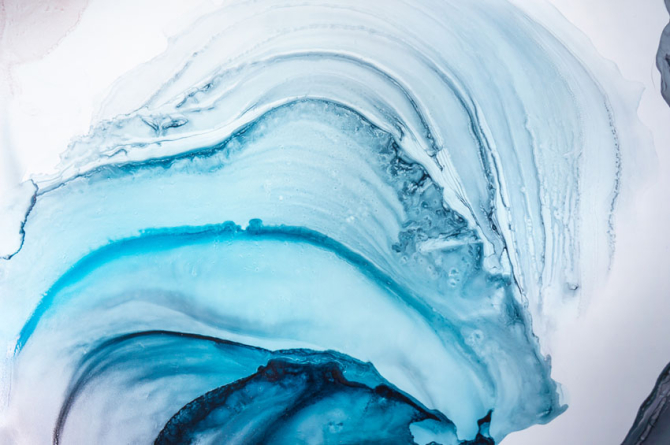 Фотошпалери Флюїд арт синій