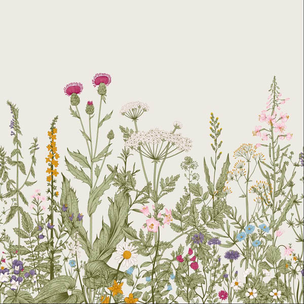 Фотошпалери трава і квіточки