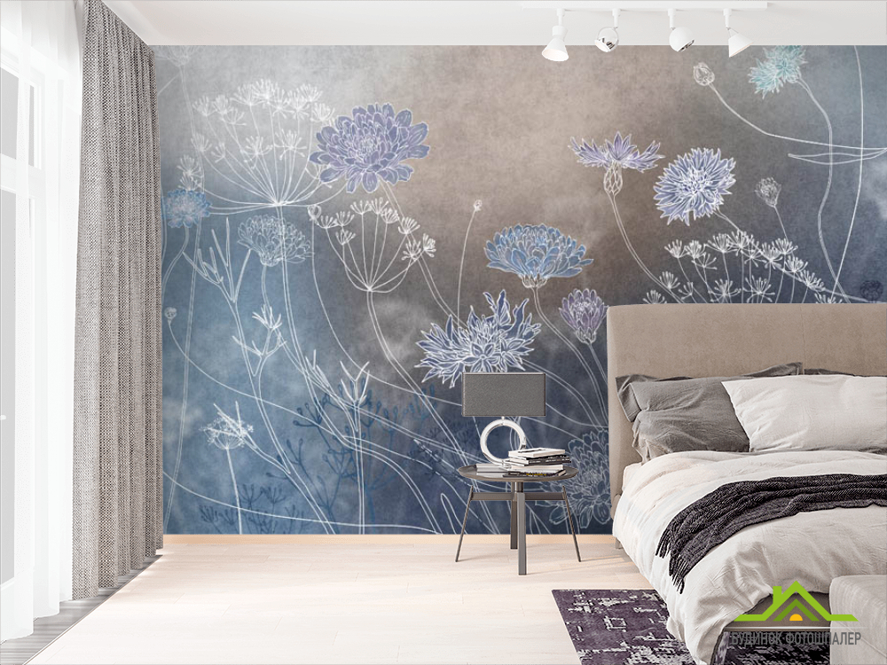 Фотошпалери сині волошки