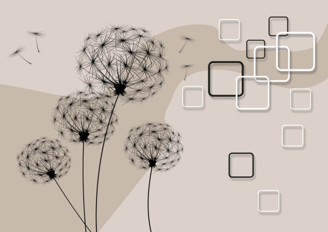 Фотошпалери векторні кульбаби