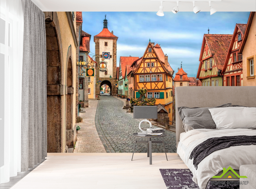 выбрать Фотошпалери Старе місто в Баварії Фотошпалери Вулиці на стіну