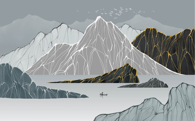 Фотообои Серые горы