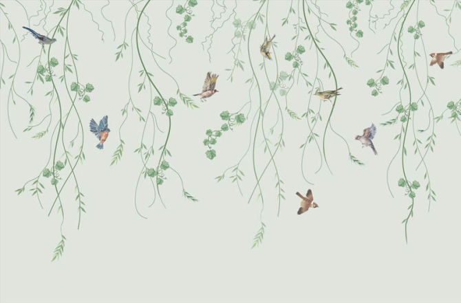 Фотообои Ветки и птички