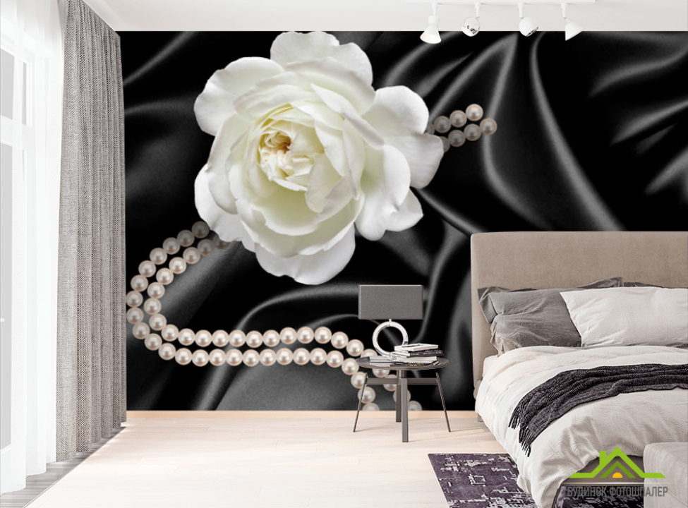 выбрать Фотообои Роза с жемчугом Фотообои Цветы на стену