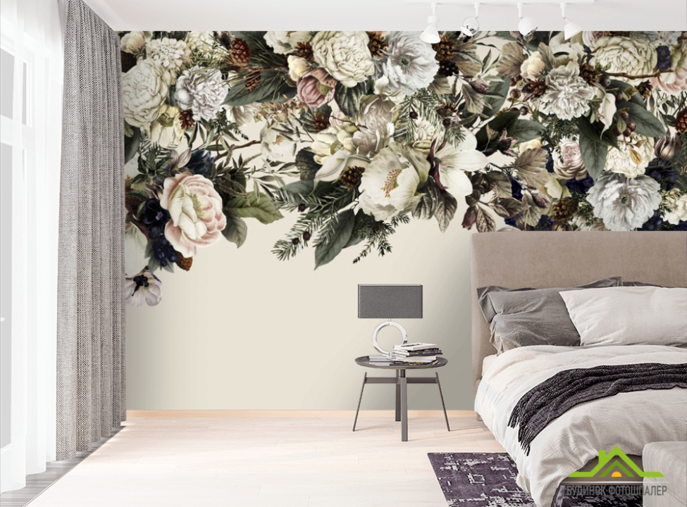 выбрать Фотошпалери Вінтажні квіти Фотошпалери Квіти на стіну