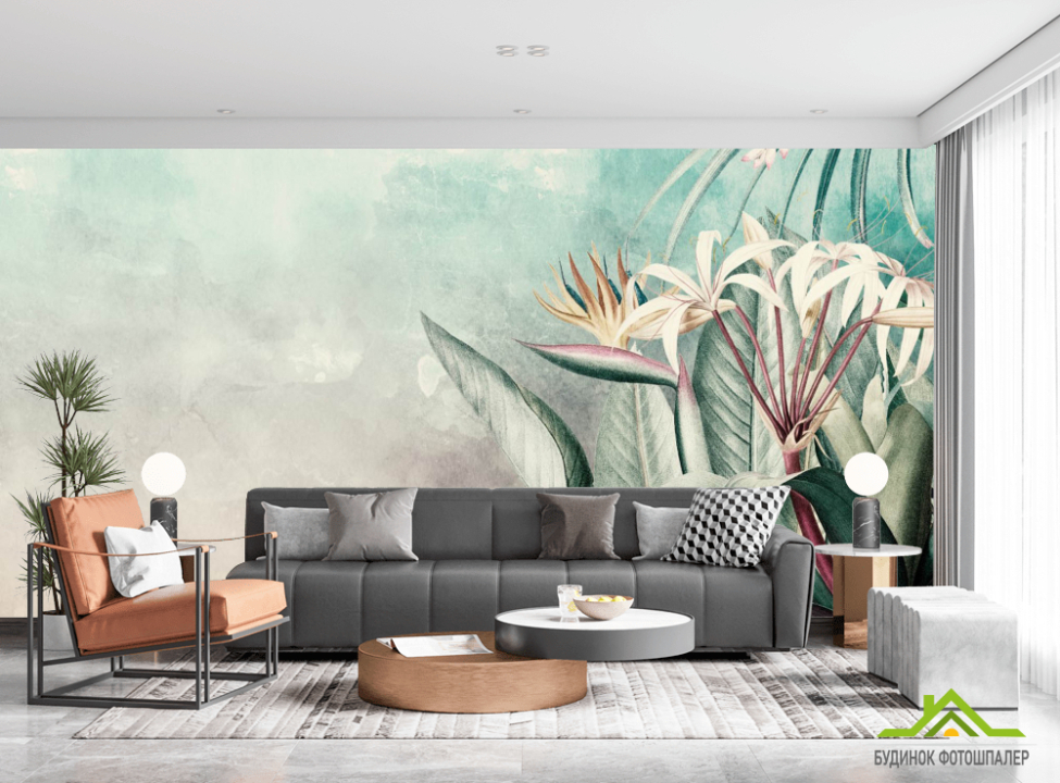 выбрать Фотошпалери квіти і листя тропічні Фотошпалери тропічні листя на стіну