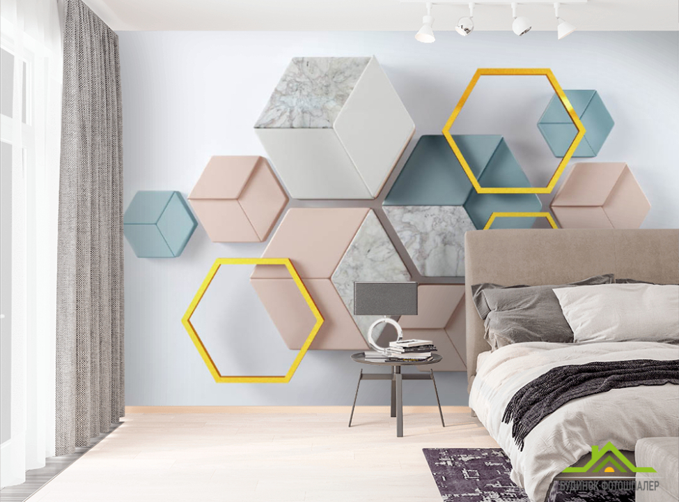 выбрать Фотошпалери 3Д, геометрія Фотошпалери 3Д на стіну