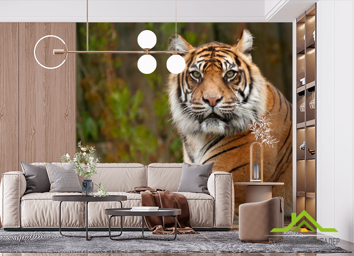 Фотошпалери Насторожений тигр