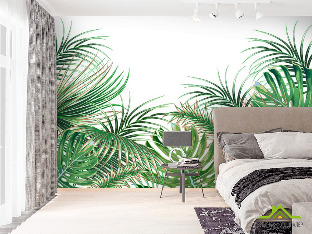Фотошпалери тропічні листя
