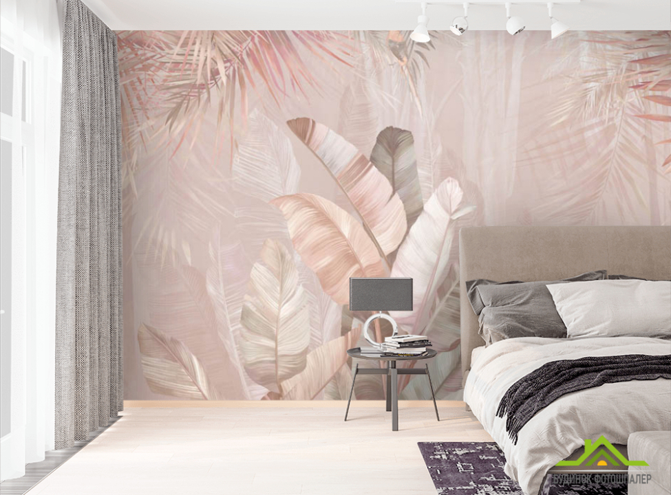 выбрать Фотошпалери дизайнерські листя  на стіну