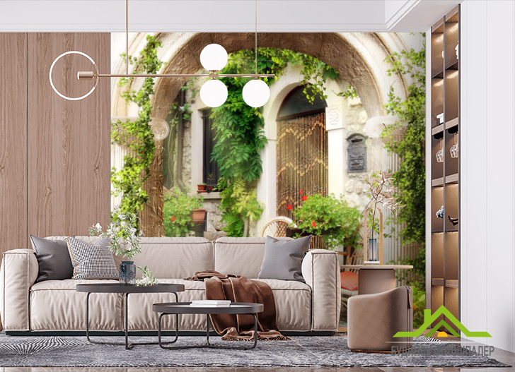 Фотообои Арка с листьями