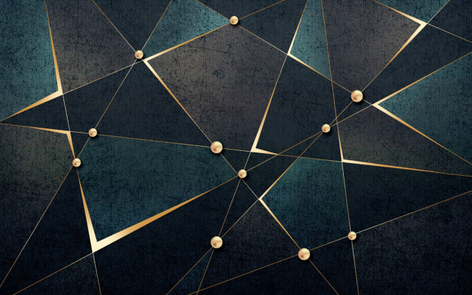 Фотообои золотые линии